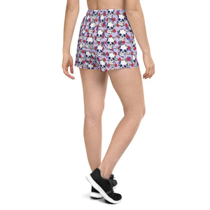 Electric Sugar Skull Women's Athletic Short Shorts