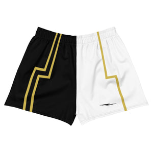 Skull Crusher White & Gold Women's Athletic Short Shorts