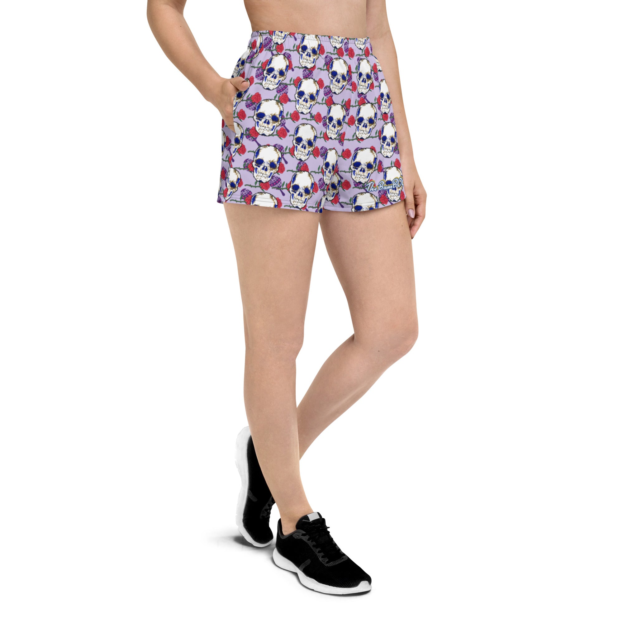 Electric Sugar Skull Women's Athletic Short Shorts