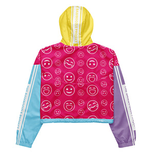 Amber Smilezz In Technicolor Cropped Windbreaker