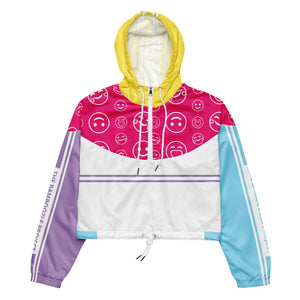 Amber Smilezz In Technicolor Cropped Windbreaker