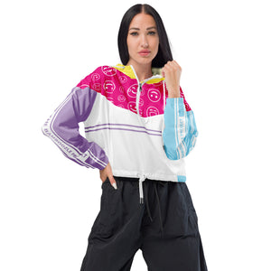 Amber Smilezz In Technicolor Cropped Windbreaker