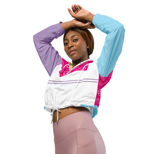 Amber Smilezz In Technicolor Cropped Windbreaker