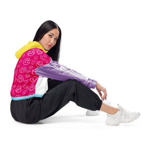 Amber Smilezz In Technicolor Cropped Windbreaker