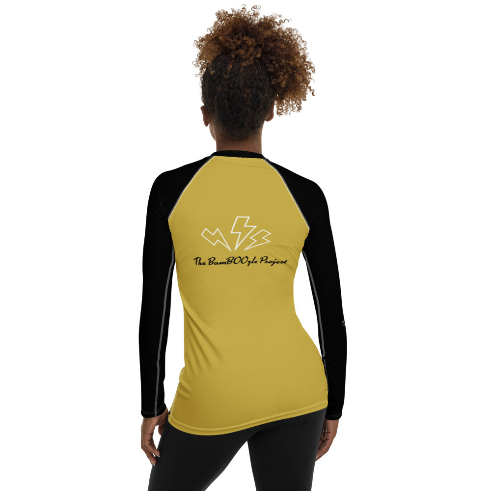Black & Gold Women's Rash Guard