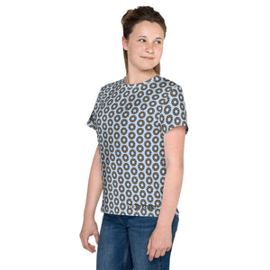 Dirty Bearing Pattern Youth crew neck t-shirt