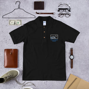 Robot Karaoke Embroidered Polo Shirt