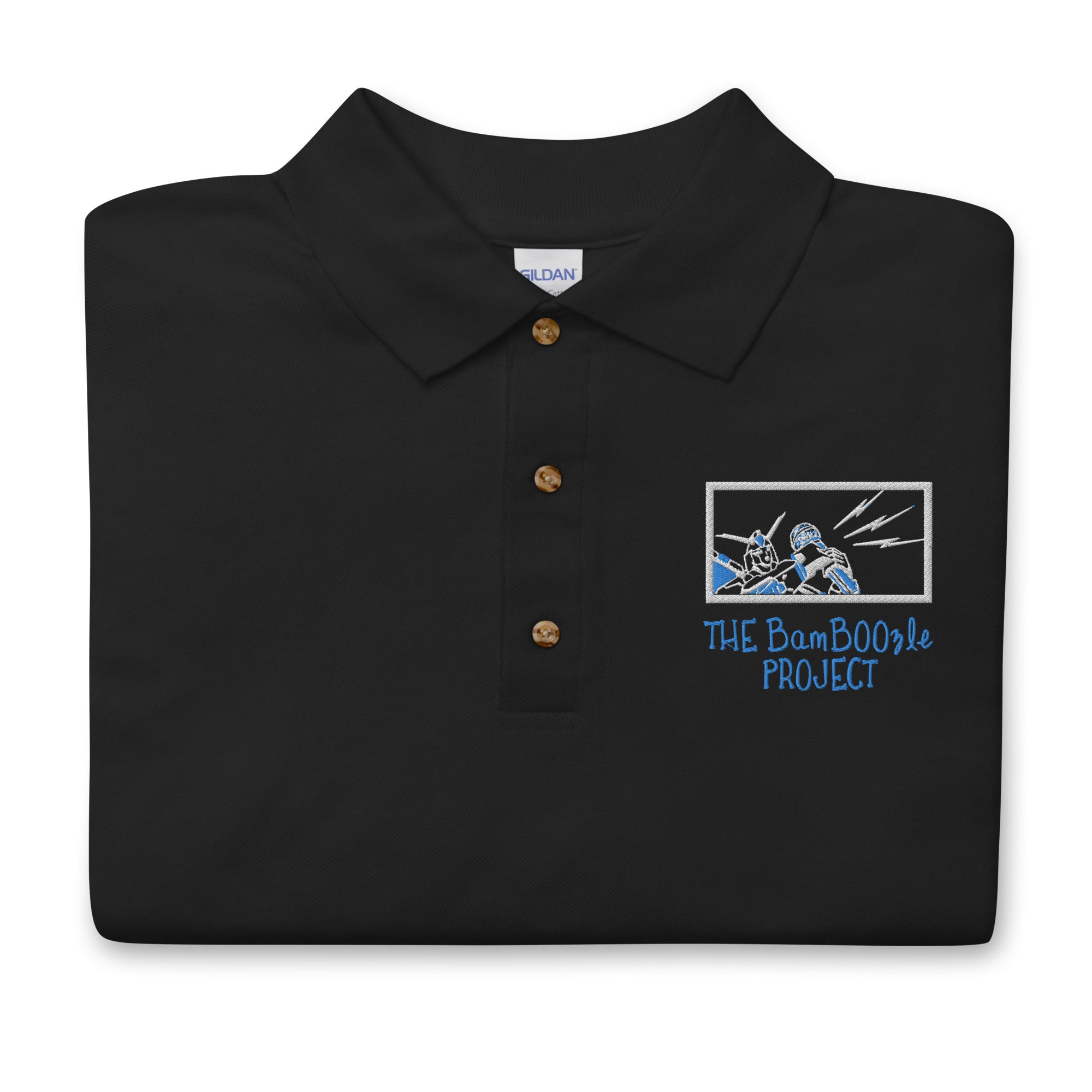 Robot Karaoke Embroidered Polo Shirt