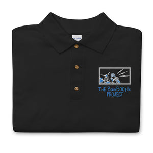Robot Karaoke Embroidered Polo Shirt