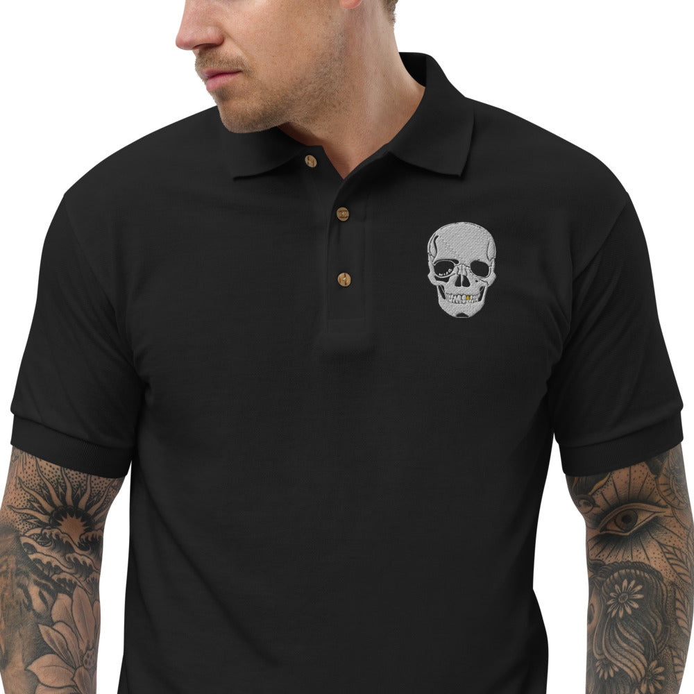 Skull Crusher Embroidered Polo Shirt