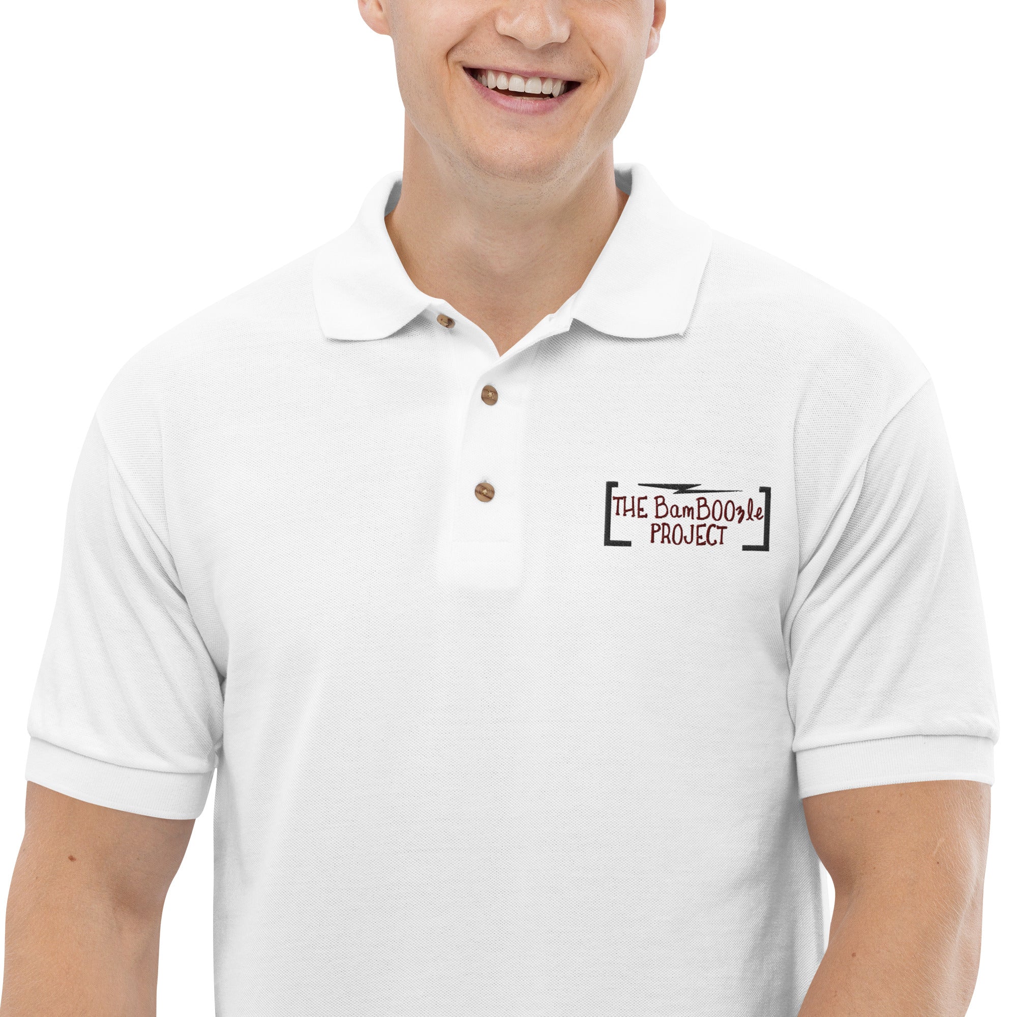 Black & Red Embroidered Polo Shirt