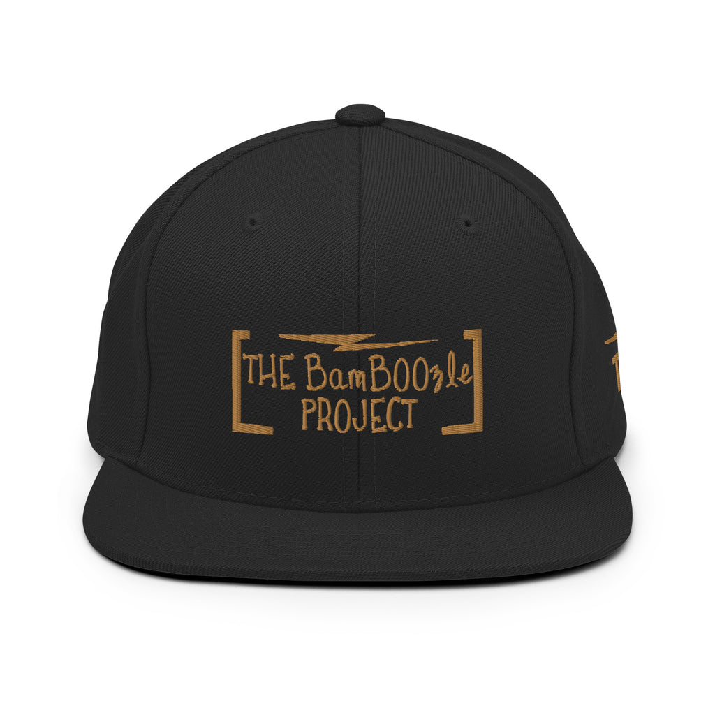 Black & Gold Snapback Hat