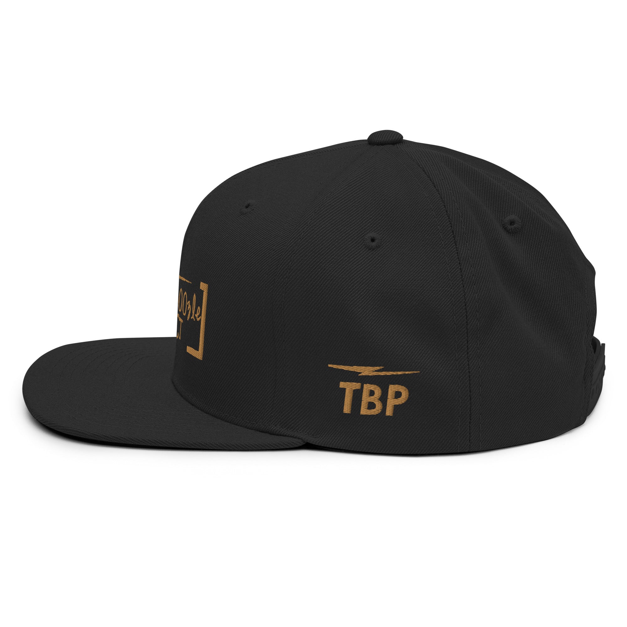 Black & Gold Snapback Hat