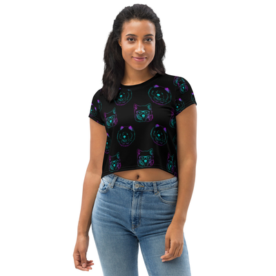 Boo & Chimmie Revolution All-Over Print Crop Top