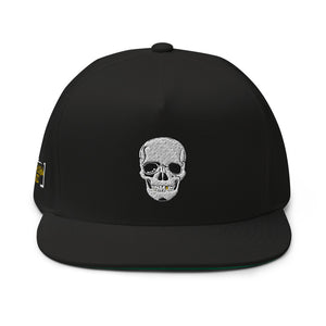 Skull Crusher Embroidered Flat Bill Cap