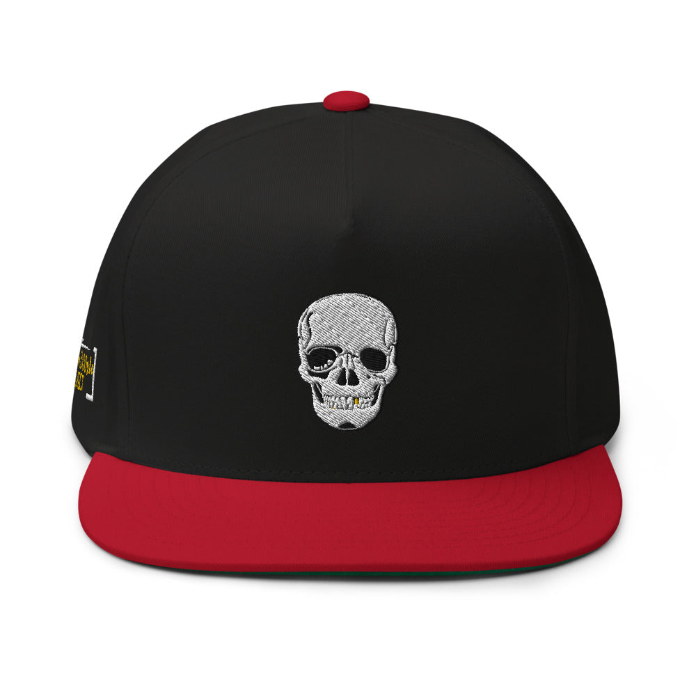 Skull Crusher Embroidered Flat Bill Cap