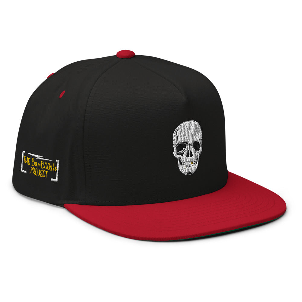 Skull Crusher Embroidered Flat Bill Cap
