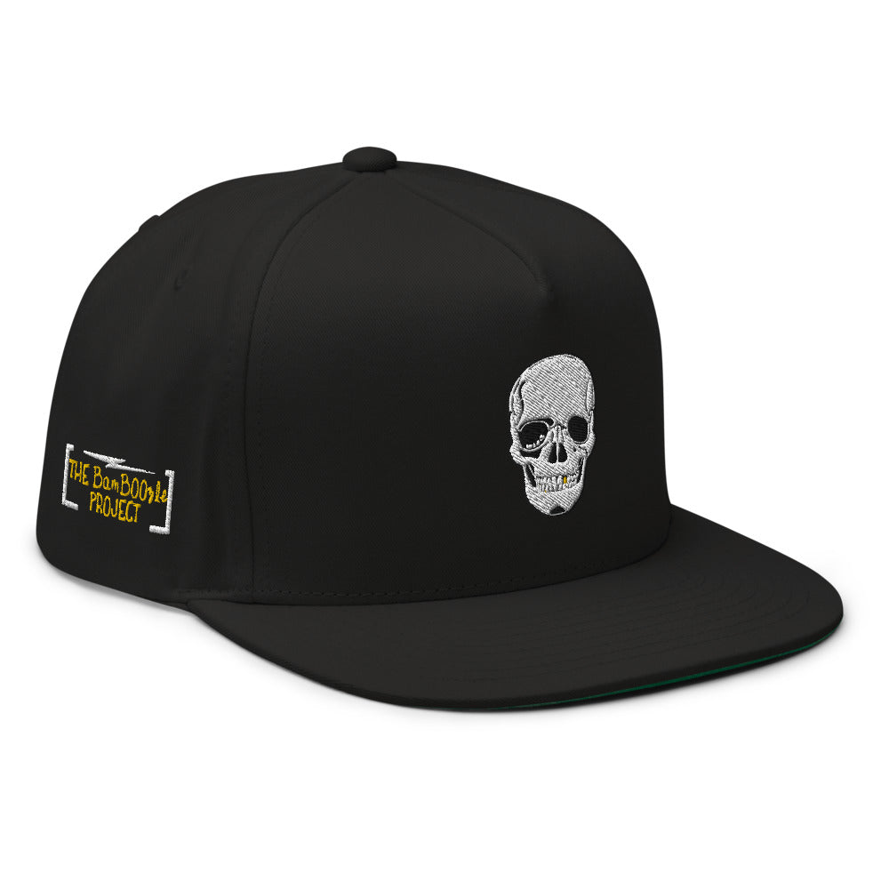 Skull Crusher Embroidered Flat Bill Cap