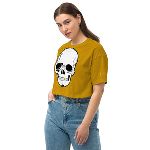Skull Crusher Loose drop shoulder crop top