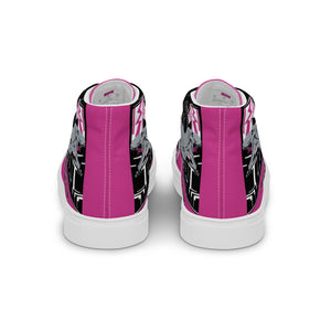 Men’s T-Rex in Times Square high top canvas shoes