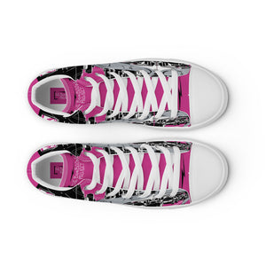 Men’s T-Rex in Times Square high top canvas shoes