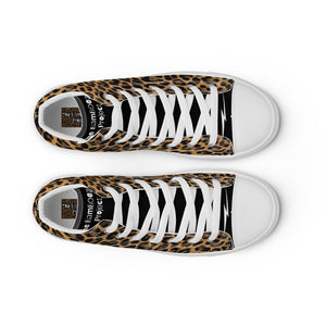"The Eli" Cheetasaurus-Flex Men’s high top canvas shoes
