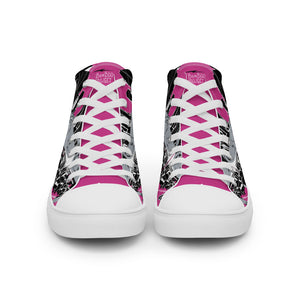 Men’s T-Rex in Times Square high top canvas shoes