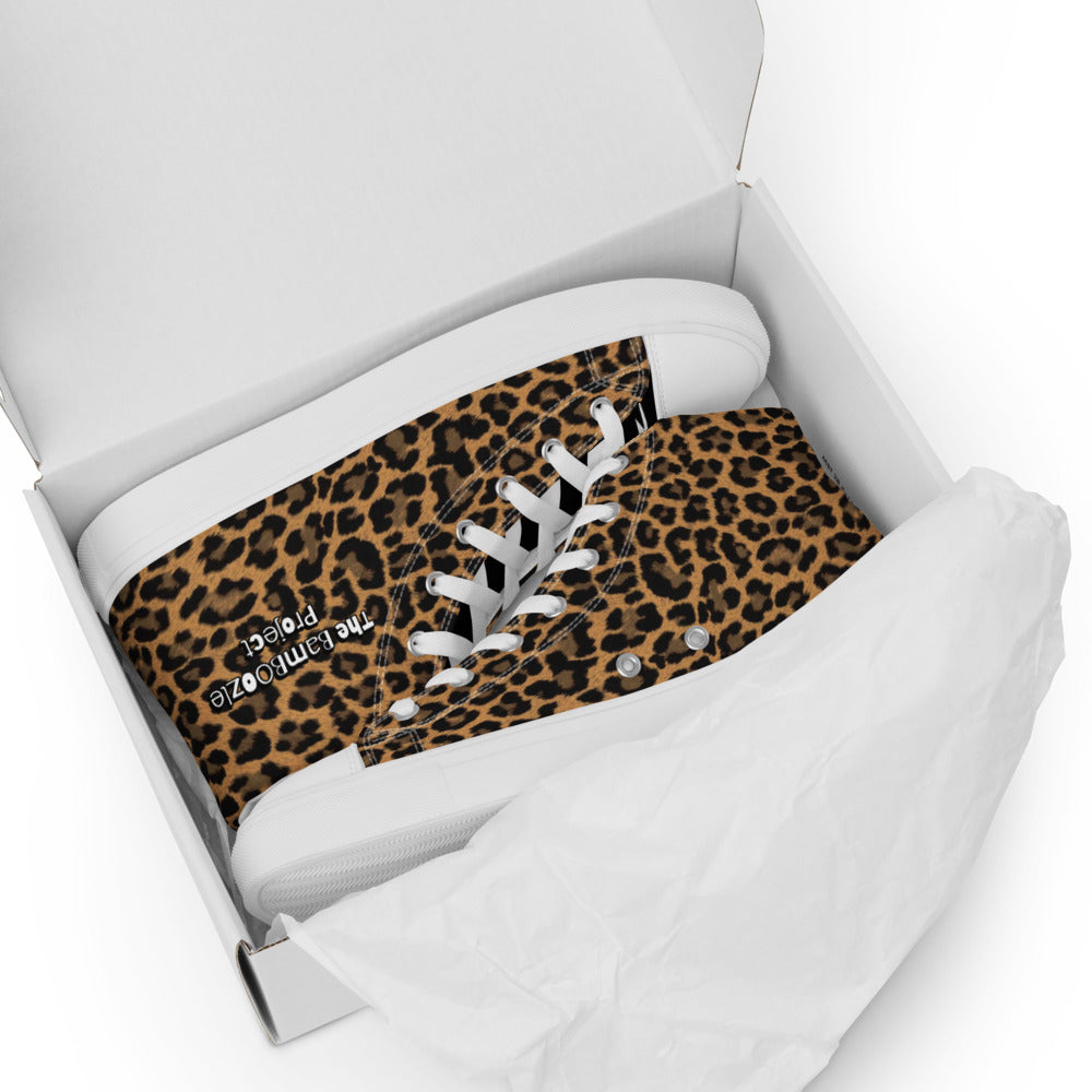 "The Eli" Cheetasaurus-Flex Men’s high top canvas shoes