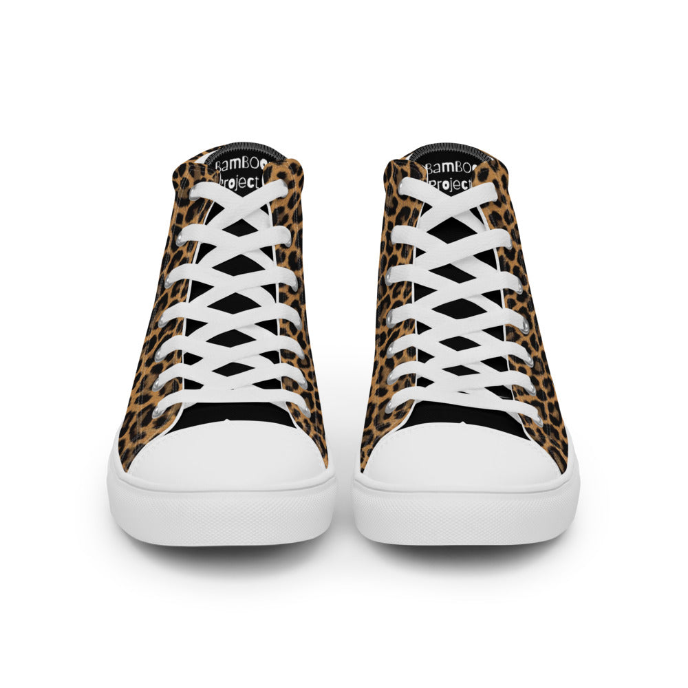 "The Eli" Cheetasaurus-Flex Men’s high top canvas shoes