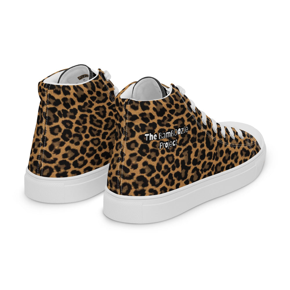 "The Eli" Cheetasaurus-Flex Men’s high top canvas shoes