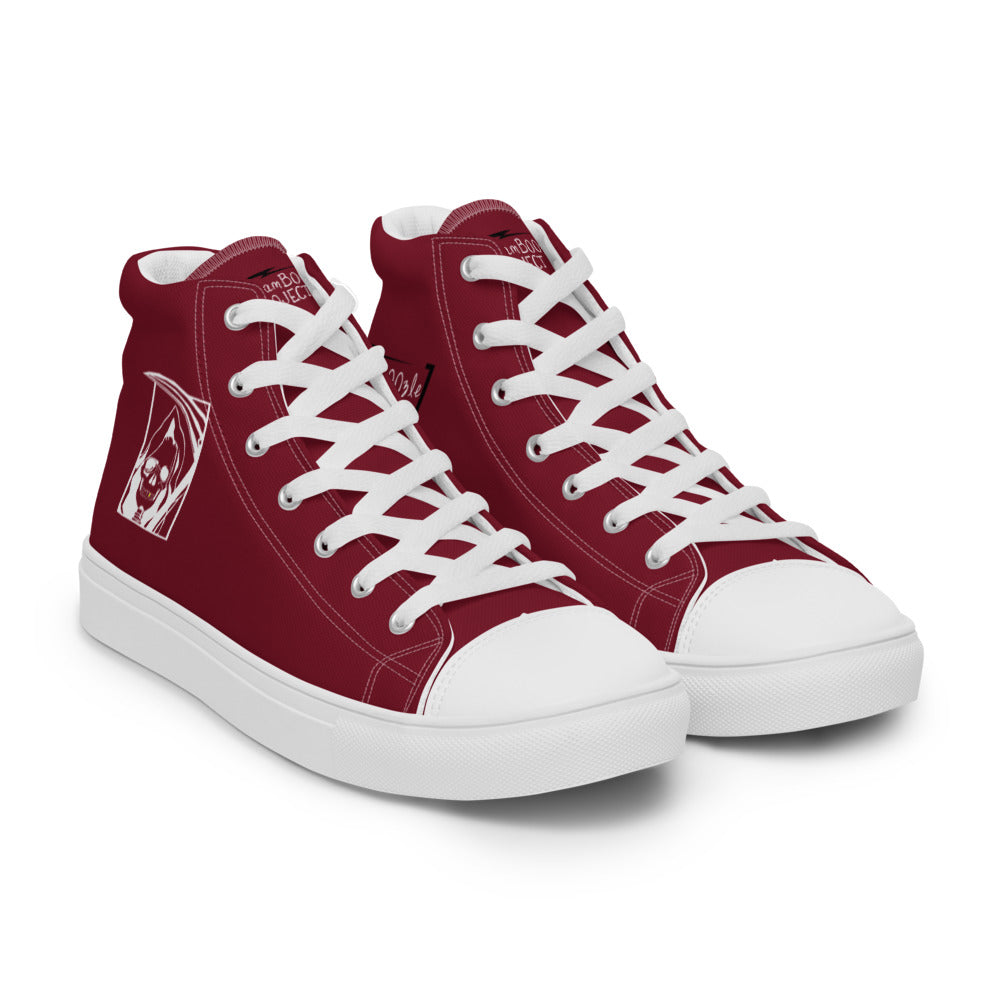 Men’s Gold Tooth Reaper high top canvas shoes