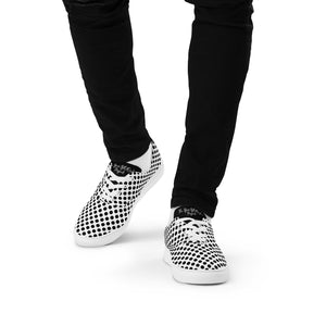 Polka Dot Men’s Lace-up Canvas Shoes