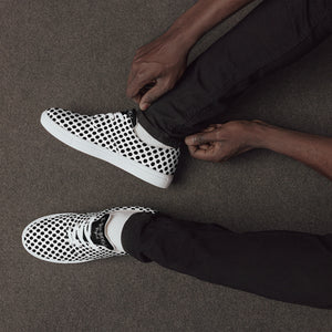 Polka Dot Men’s Lace-up Canvas Shoes