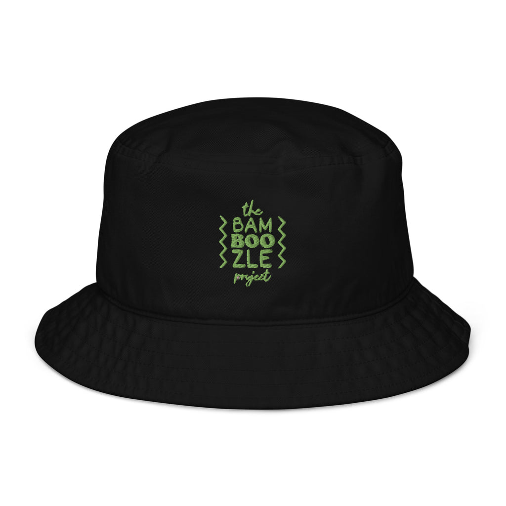 BamBoozle Stacked Green Embroidered Organic Bucket Hat