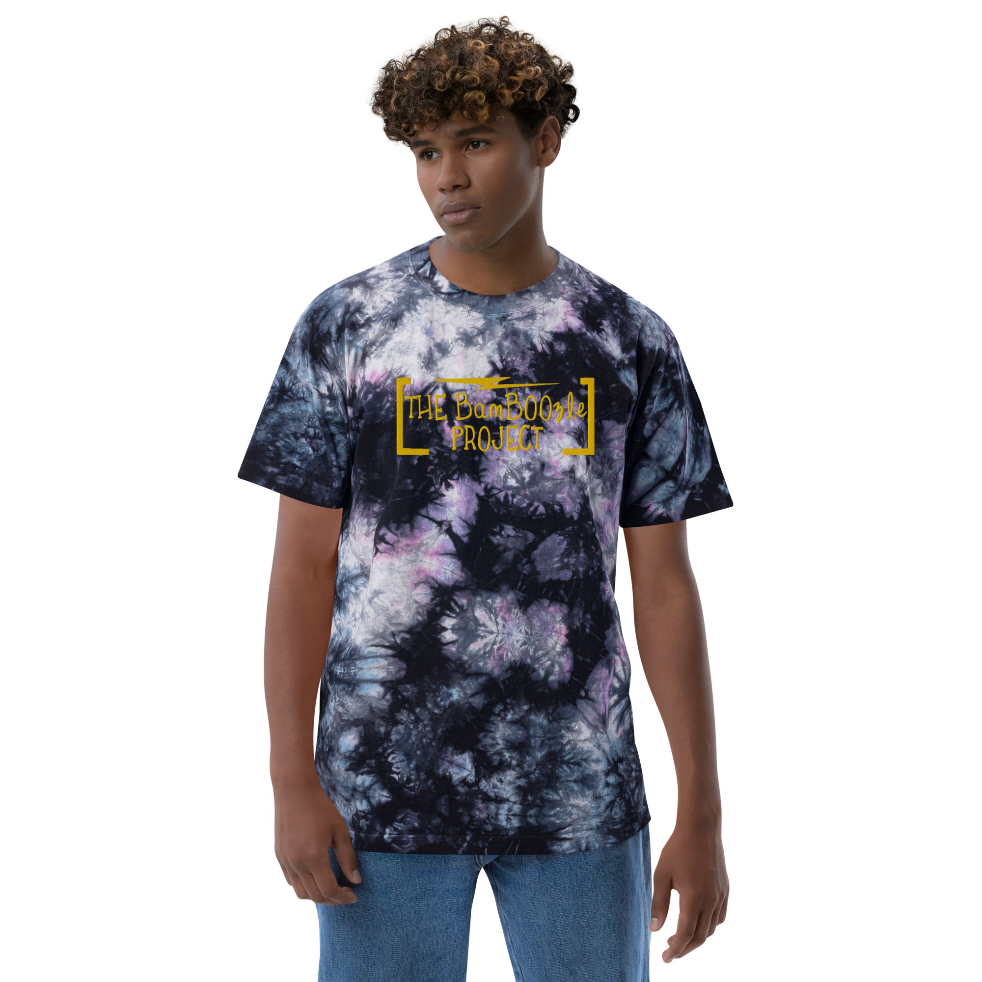 BamBoozle Gold Oversized Tie-Dye T-shirt