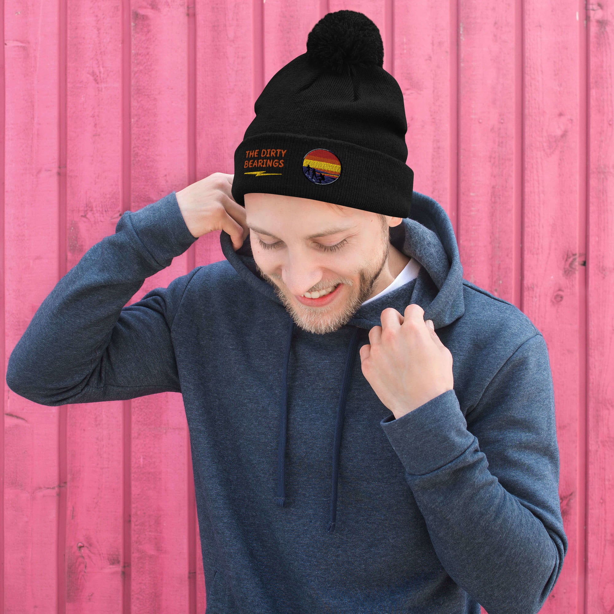 The Dirty Bearings Pom-Pom Beanie