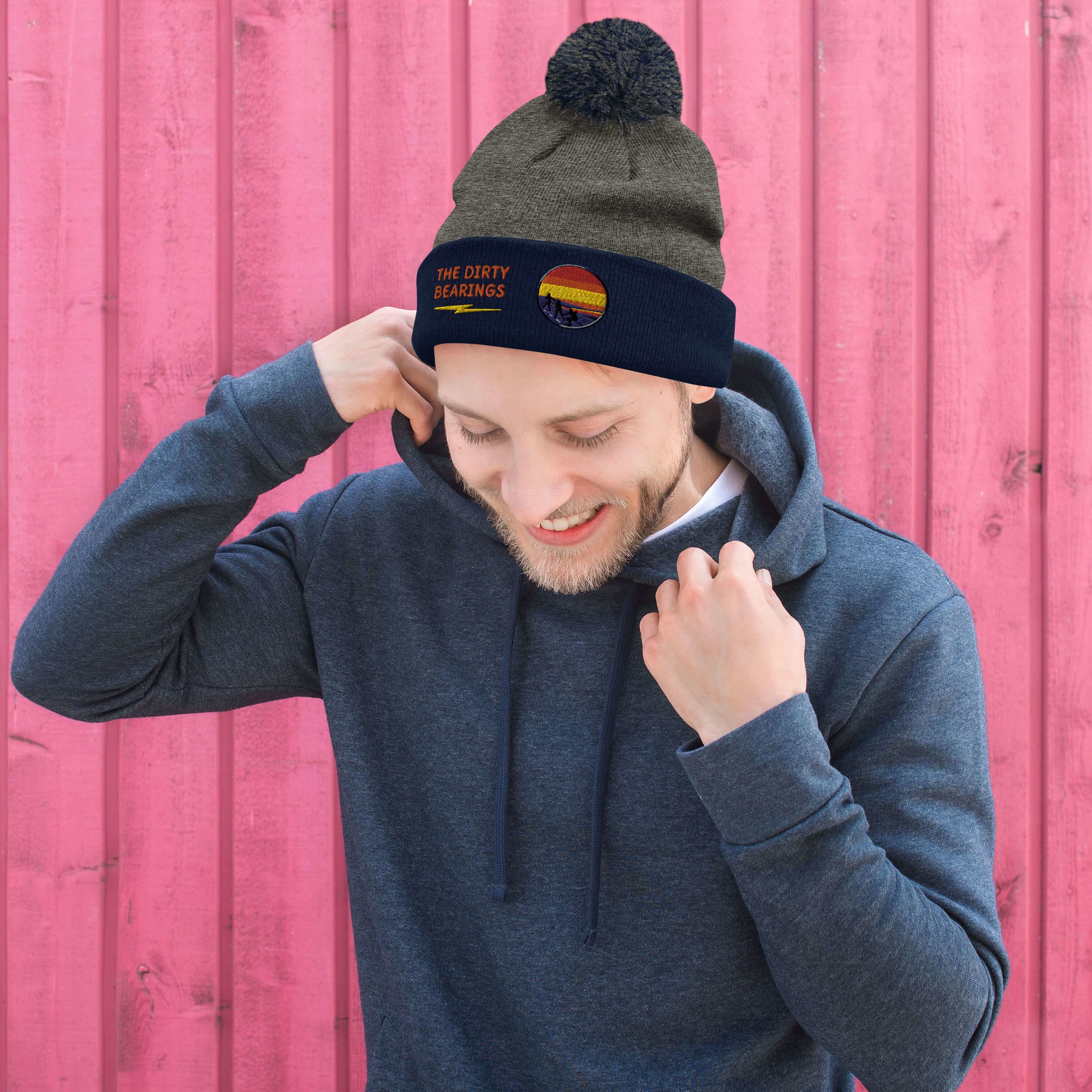 The Dirty Bearings Pom-Pom Beanie