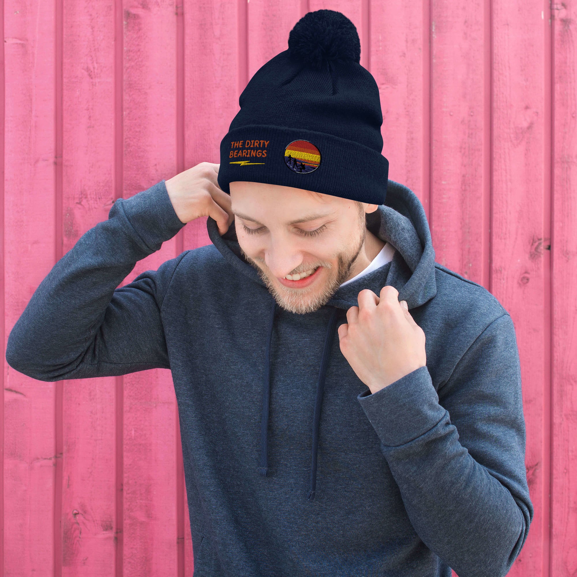 The Dirty Bearings Pom-Pom Beanie