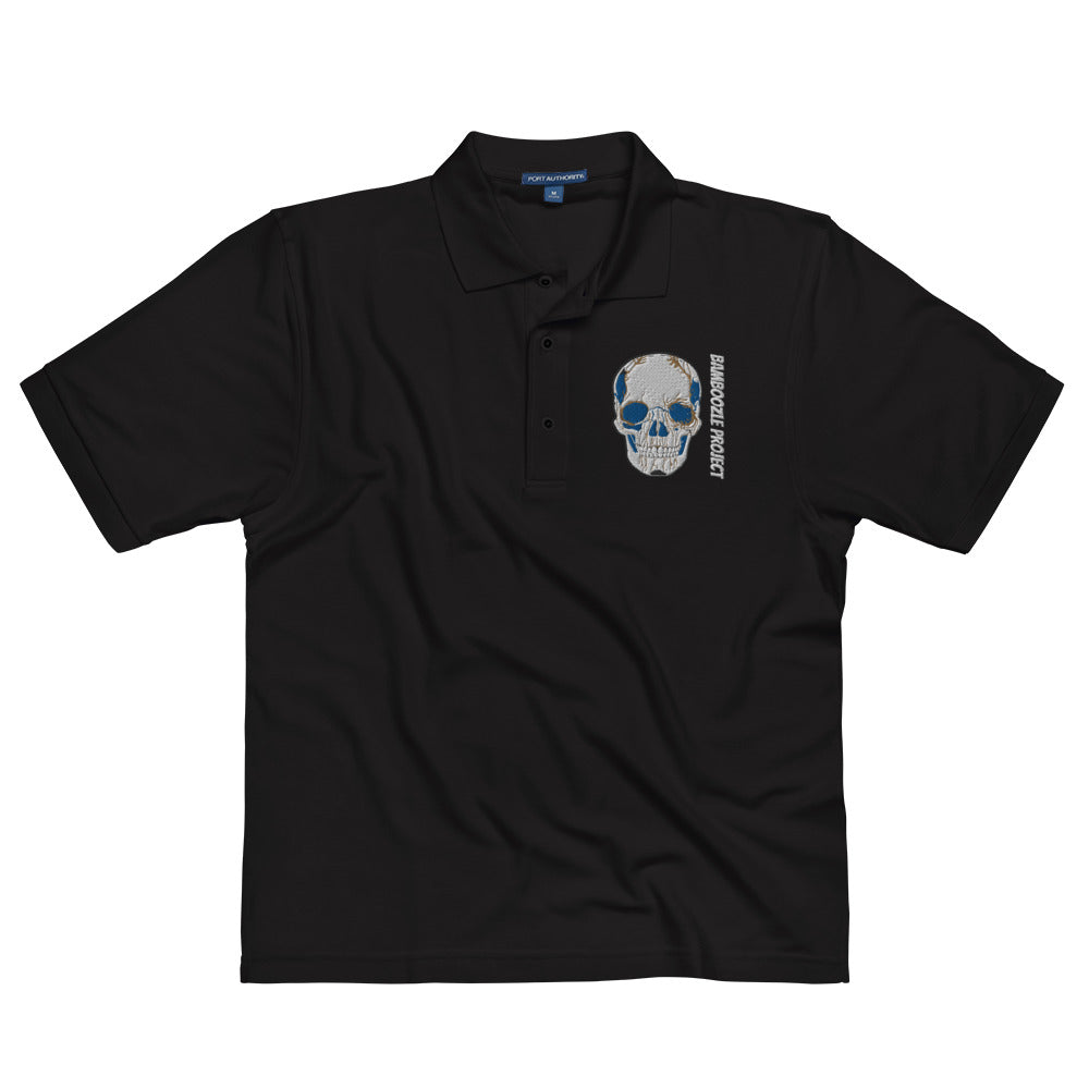 Electric Sugar Skull Embroidered Men's Premium Polo