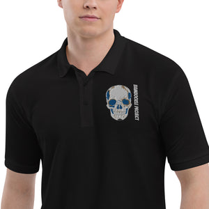 Electric Sugar Skull Embroidered Men's Premium Polo