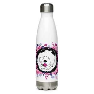 Chimothy Chowder Floralpup Stainless Steel Water Bottle
