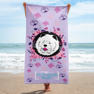 Chimothy Chowder Floralpup Beach Towel