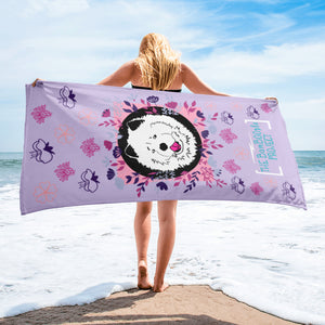 Chimothy Chowder Floralpup Beach Towel