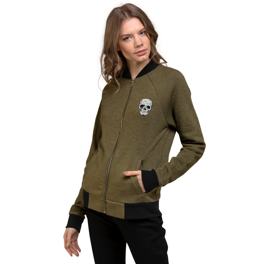 Skull Crusher Embroidered Bomber Jacket