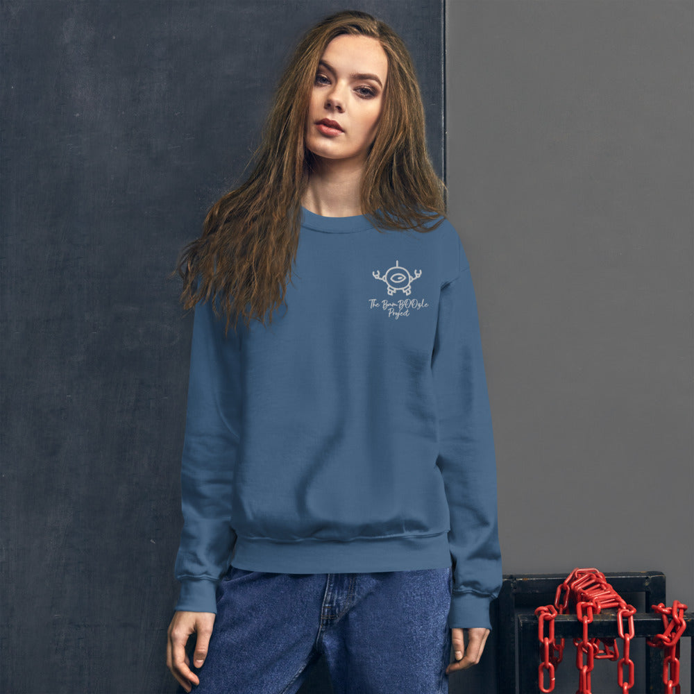 Mini-bot Embroidered Unisex Sweatshirt