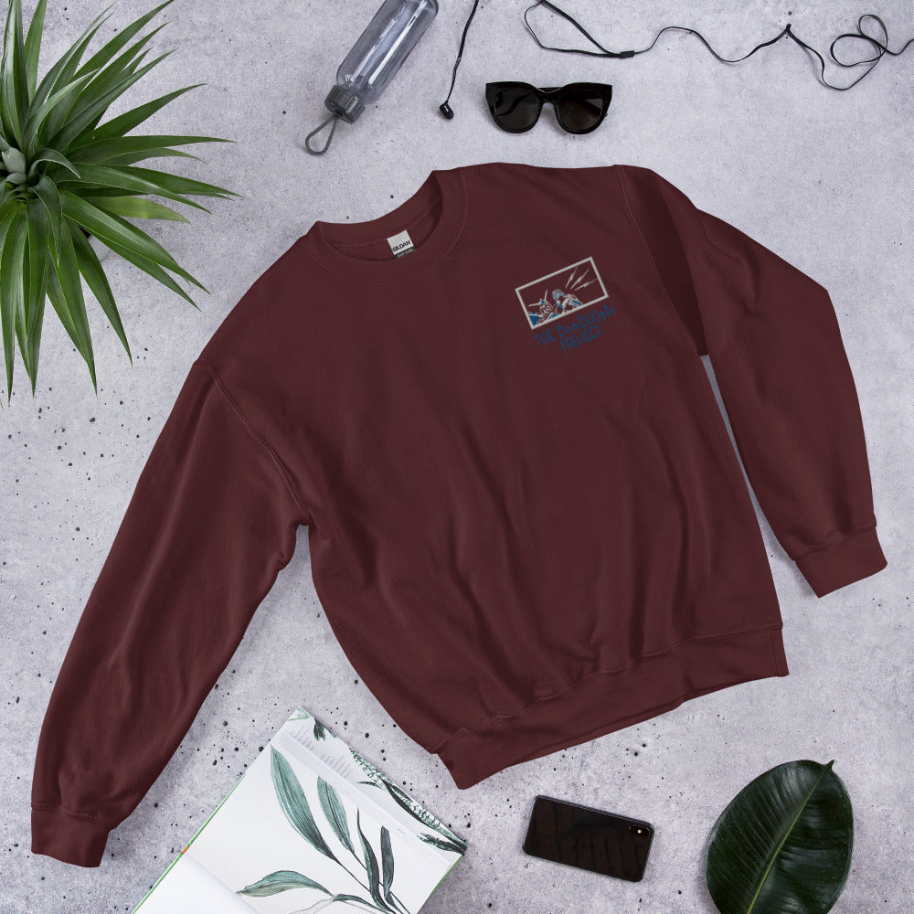 Robot Karaoke Embroidered Unisex Sweatshirt