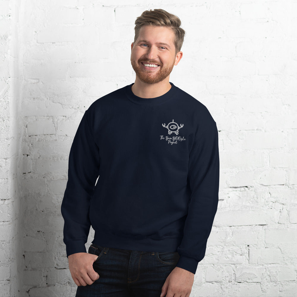 Mini-bot Embroidered Unisex Sweatshirt