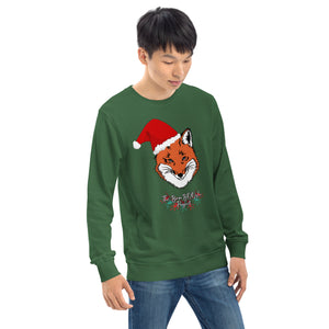 Foxy Christmas Unisex Organic Sweatshirt