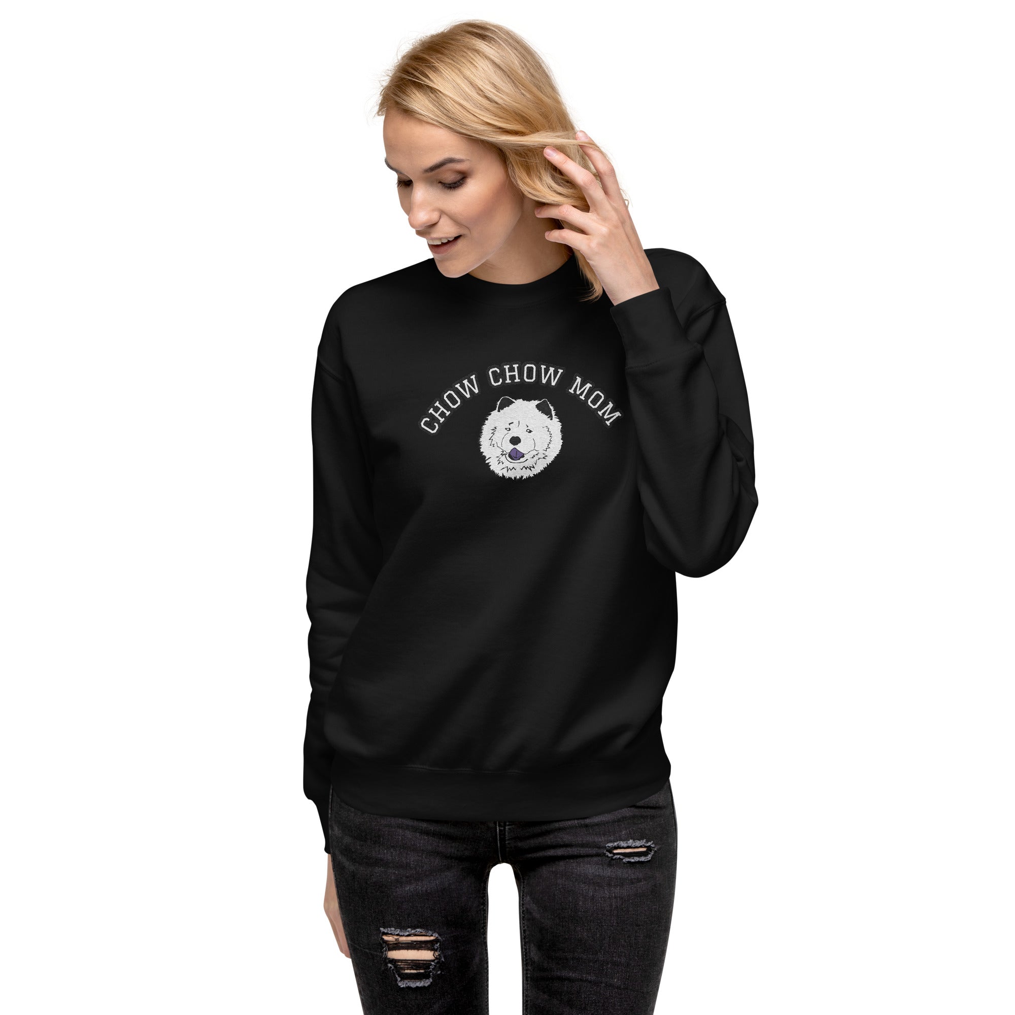 Chow Chow Mom Unisex Embroidered Sweatshirt