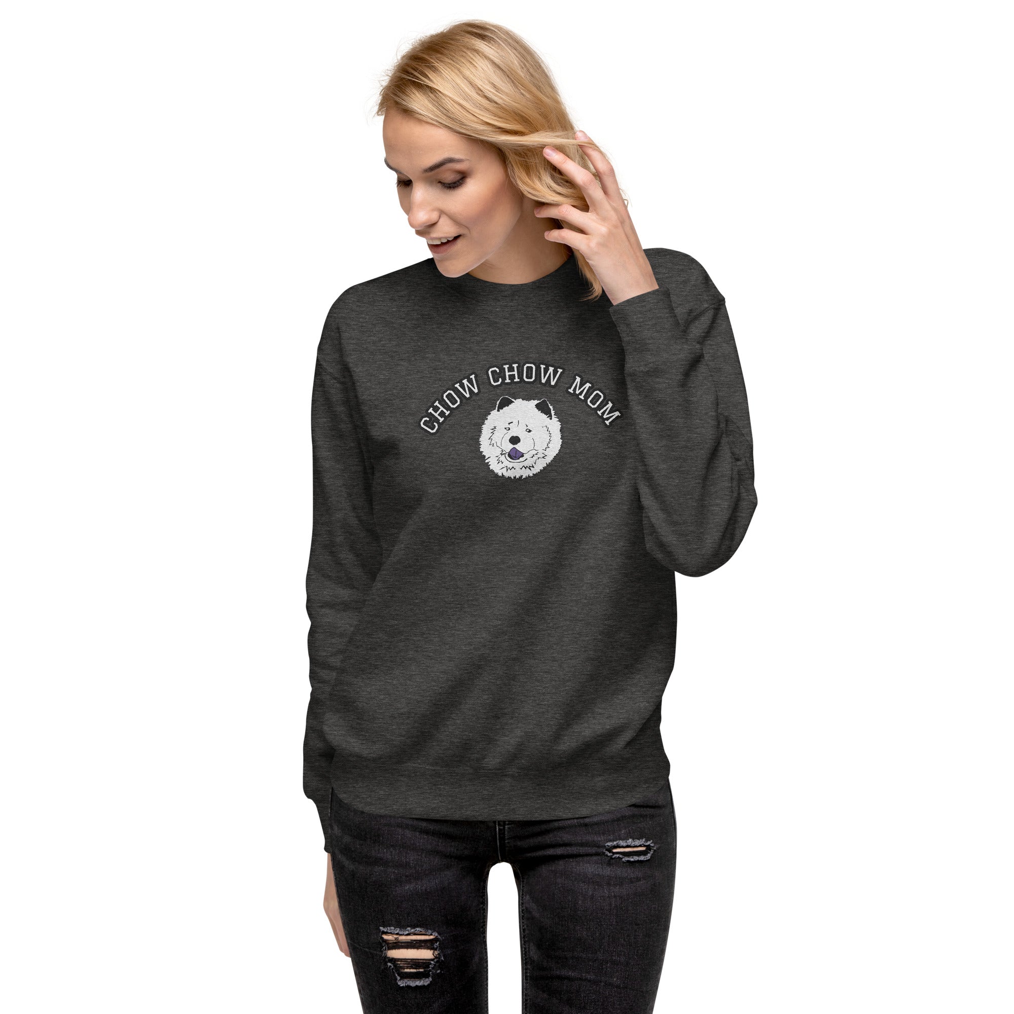 Chow Chow Mom Unisex Embroidered Sweatshirt